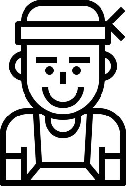 Şef simgesi, vektör illüstrasyonu