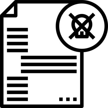 Kağıt belge simgesi. İzole edilmiş sembol. Beyaz arkaplanda vektör illüstrasyonu.