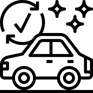 araba servisi simgesi, vektör illüstrasyonu