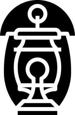 El yapımı fener konsepti. Logo tasarımı, rozet ve kamp etiketleri için mükemmel. Açık hava aktivite amblemlerinin sembolü. Stok vektör illüstrasyonu beyaz arkaplanda izole edildi.