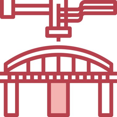 3D yazıcı ekipmanı simgesi. Yapay zeka, elektronik, elektronik mühendislik vektörü çizimi