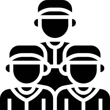 Beyzbol oyuncusu simgesi, vektör illüstrasyonu