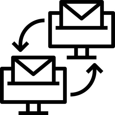 Posta kavramı simge vektör çizim 