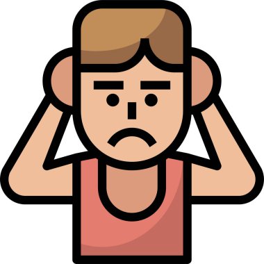 hüzünlü kadın vektör illüstrasyonu 