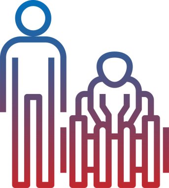 Engelli simgesi, vektör illüstrasyonu