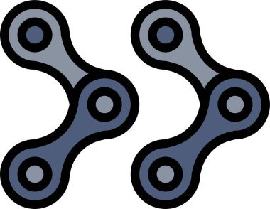 Bisiklet zinciri simgesi, vektör illüstrasyonu