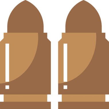 Cephane veya kurşun simgesi, vektör çizimi