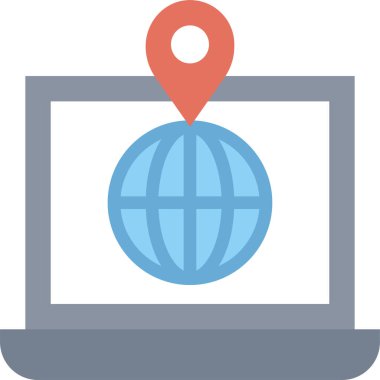 Genel Konum Simgesi, Vektör İllüstrasyonu 