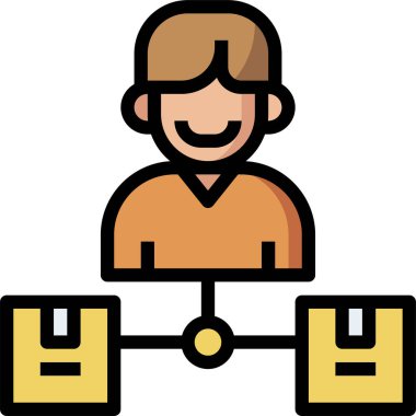 paket teslim konsepti vektör çizimi 