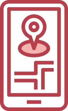 Harita simgesi beyaz arkaplanda izole edildi. Basit bir tarz. Eps 10