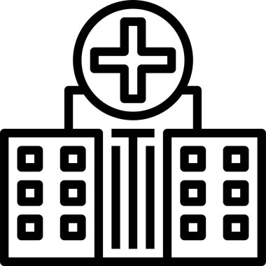 Hastane Simgesi Vektör İllüstrasyonu 