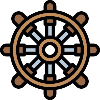 Tekne çapa simgesi, vektör illüstrasyonu