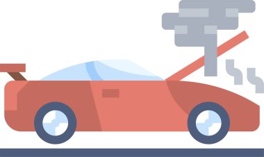 Araba kaza kutsal kişilerin resmi, vektör çizim