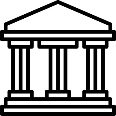 Banka simgesi, vektör illüstrasyonu