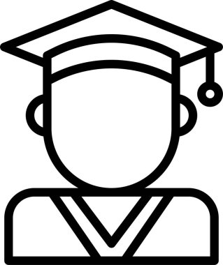 Öğrenci simgesi, vektör çizimi