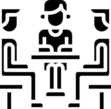 İş adamları simgesi, vektör illüstrasyonu