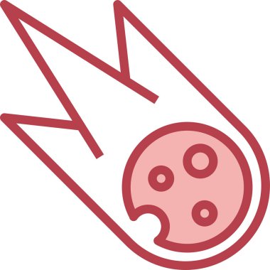 Meteorit vektör simgesi. Ağ için göktaşı çizimi, mobil uygulamalar, tasarım. Meteorit vektör sembolü