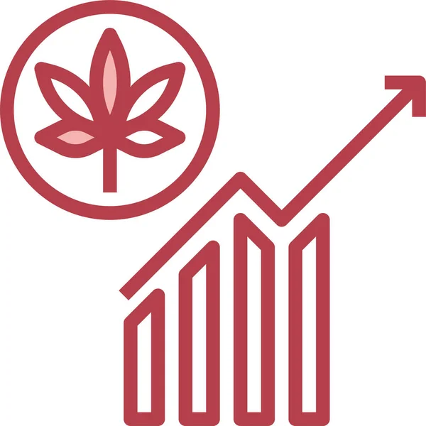 Marihuana Koncepcja Ikona Wektor Ilustracja — Wektor stockowy