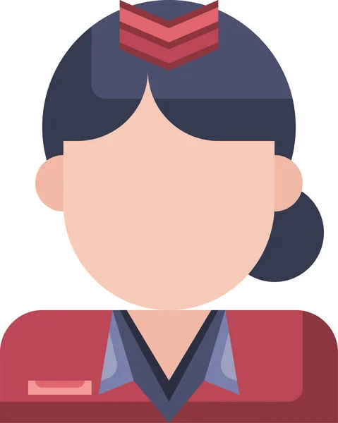 Symbol Der Stewardess Vektorillustration — Stockvektor