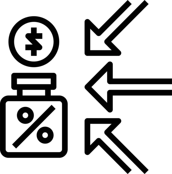 Money Concept Icon Vector Illustration — Stock Vector
