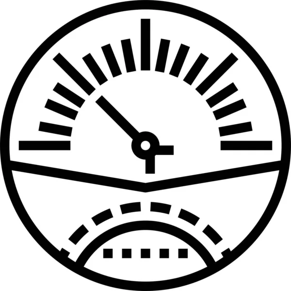 Meter Vectorlijn Icoon Eenvoudige Element Illustratie Meter Overzicht Icoon Van — Stockvector