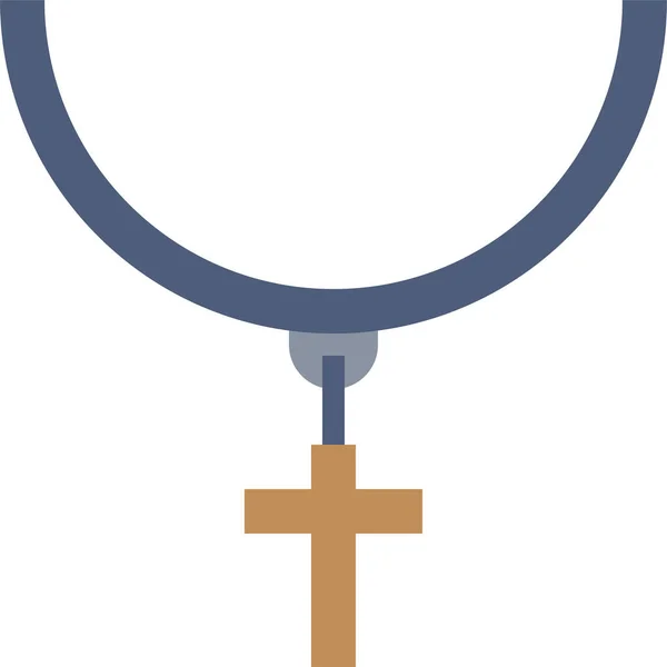 Christian Necklace Icon Vector Illustration — Stock Vector