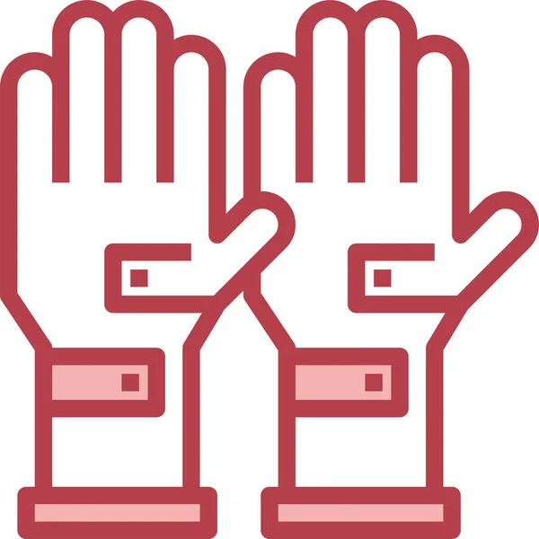 手套线图标 服装概念 白色背景上的Gauntlets标志 移动概念和网页设计的轮廓保护手套图标 矢量图形 — 图库矢量图片