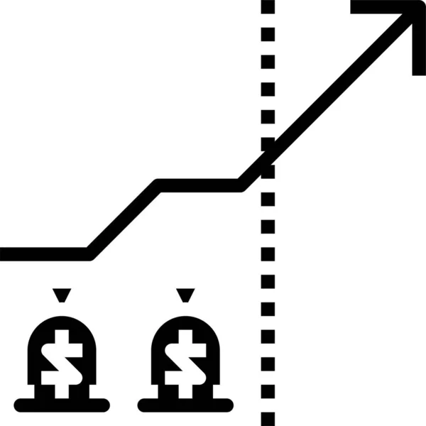 Ícone Ganho Capital Ilustração Vetorial —  Vetores de Stock