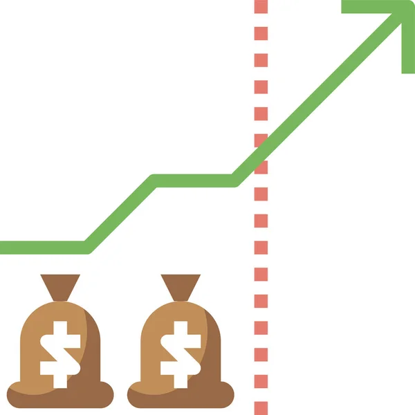 Ícone Ganho Capital Ilustração Vetorial —  Vetores de Stock