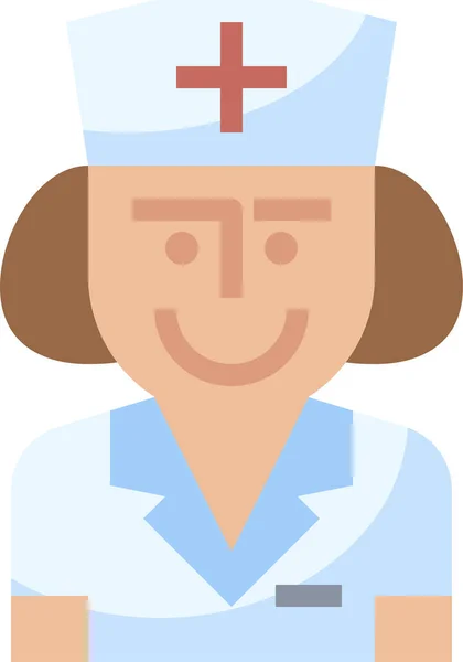 Weibliche Krankenschwester Symbol Vektor Illustration — Stockvektor