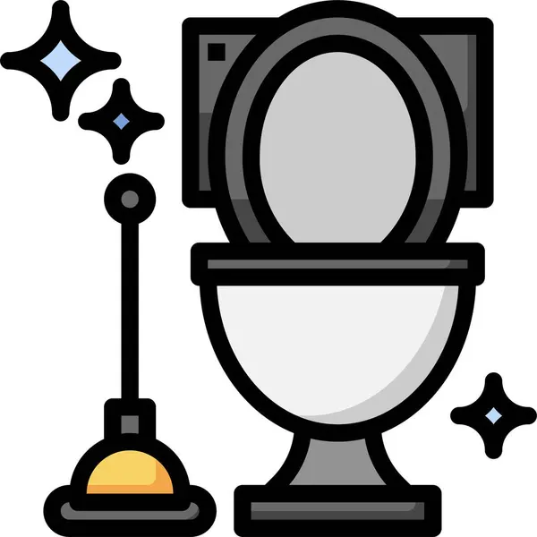 Чистий Значок Туалету Векторні Ілюстрації — стоковий вектор