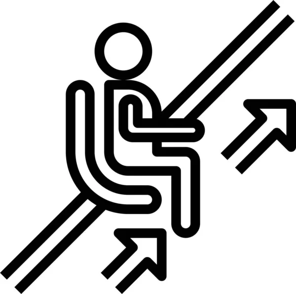 Vetor Ilustração Cadeira Escada Deficiência — Vetor de Stock