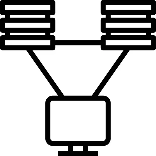 データベースのアイコン ベクトルイラスト — ストックベクタ