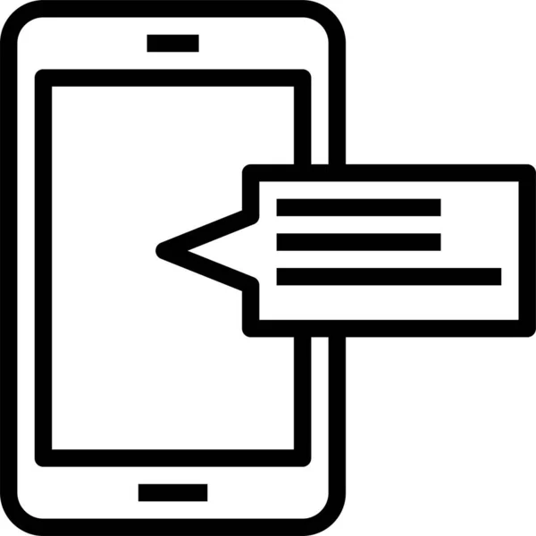 Telefon Chat Symbol Vektorillustration — Stockvektor