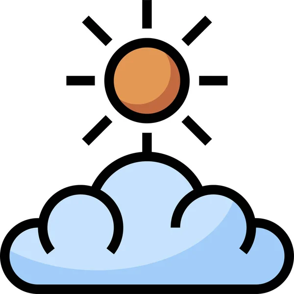 Meteo Icona Concetto Vettoriale Illustrazione — Vettoriale Stock