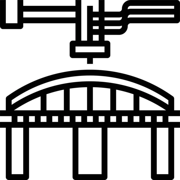 Иконка Оборудования Принтера Искусственный Интеллект Электроника Электронная Инженерная Векторная Иллюстрация — стоковый вектор