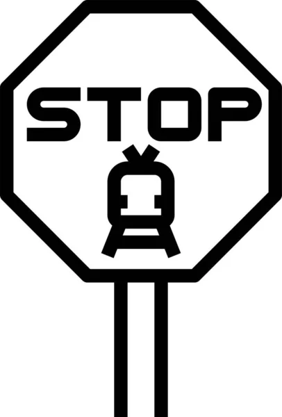 Stop Sign Concept Icon Vector Illustration — Stock Vector