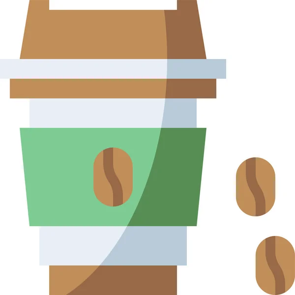 Caffè Andare Icona Illustrazione Vettoriale — Vettoriale Stock