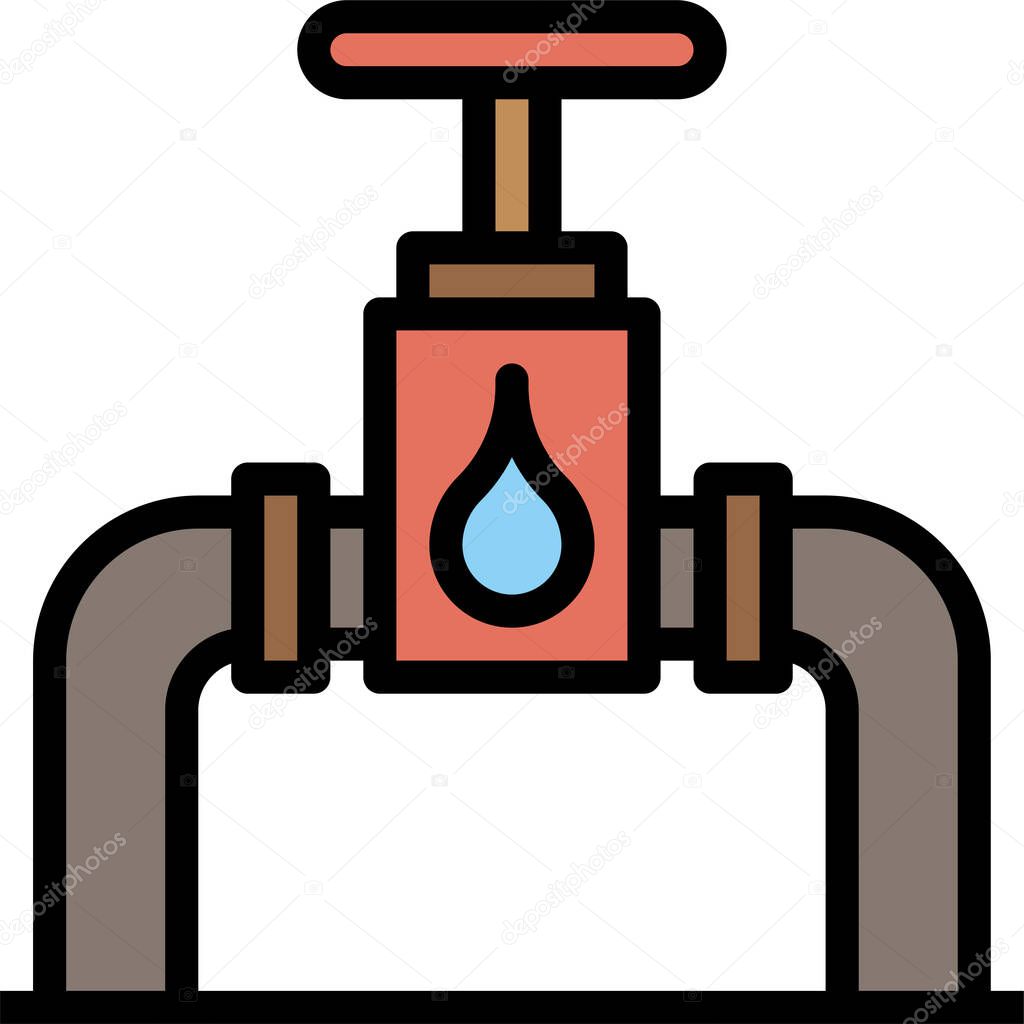 Plumbering icon, vector illustration
