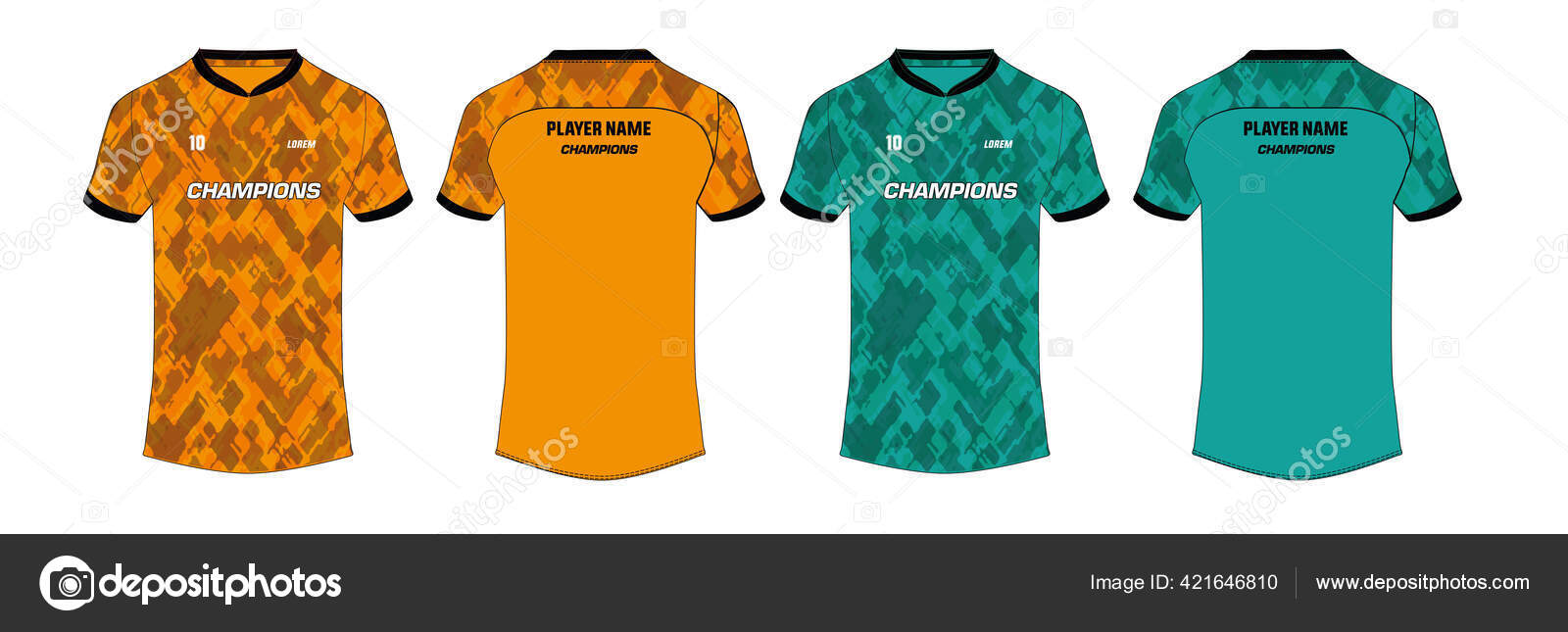 Download Sports Shirt Jersey Design Short Sleeve Neck Concept Vector Template Vector Image By C Faalil Vector Stock 421646810