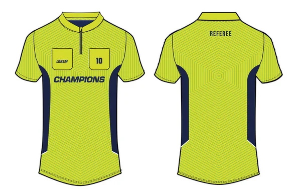 Uniforme de árbitro con cuello en V, camiseta de árbitro de estilo