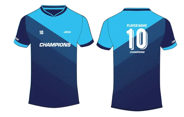 Sport Shirt Jersey Design Met Korte Mouw Ronde Hals Concept — Stockvector