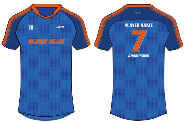 Sport Cricket Shirt Jersey Design Mall Mock Uniform Kit Med — Stock vektor