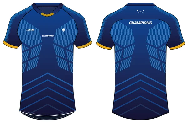 Modèle Vectoriel Conception Shirt Sport Kit Sport Maquette Avec Vue — Image vectorielle