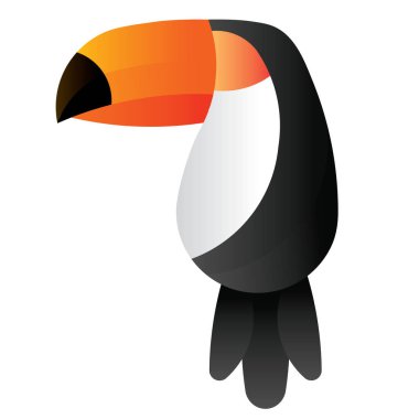 Altın oran prensipleriyle yapılmış Toucan kuş logosu, Emblem veya Logo vektör şablonu uygun profesyonel şirket logosu ve marka logosu