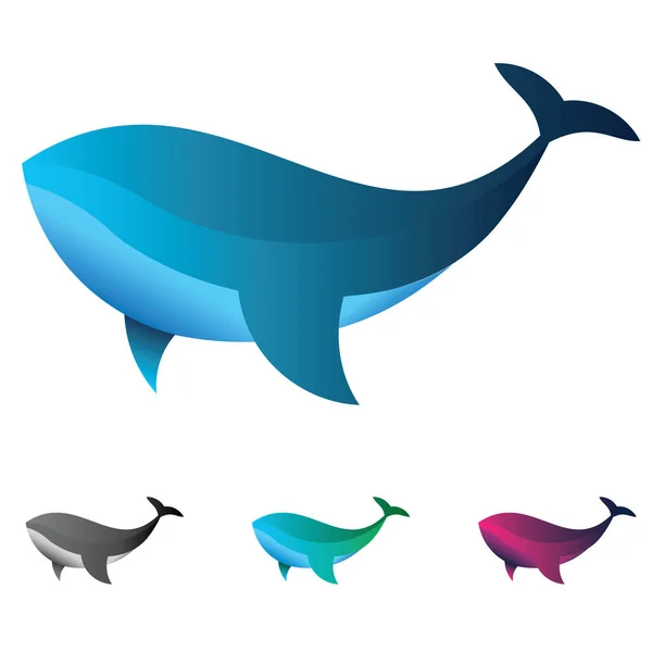 Logo Baleine Fait Avec Des Principes Rapport Emblème Logo Vectoriel — Image vectorielle