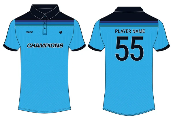 Sport Shirt Jersey Designkonzept Für Cricket Illustrator Vector Vorlage — Stockvektor
