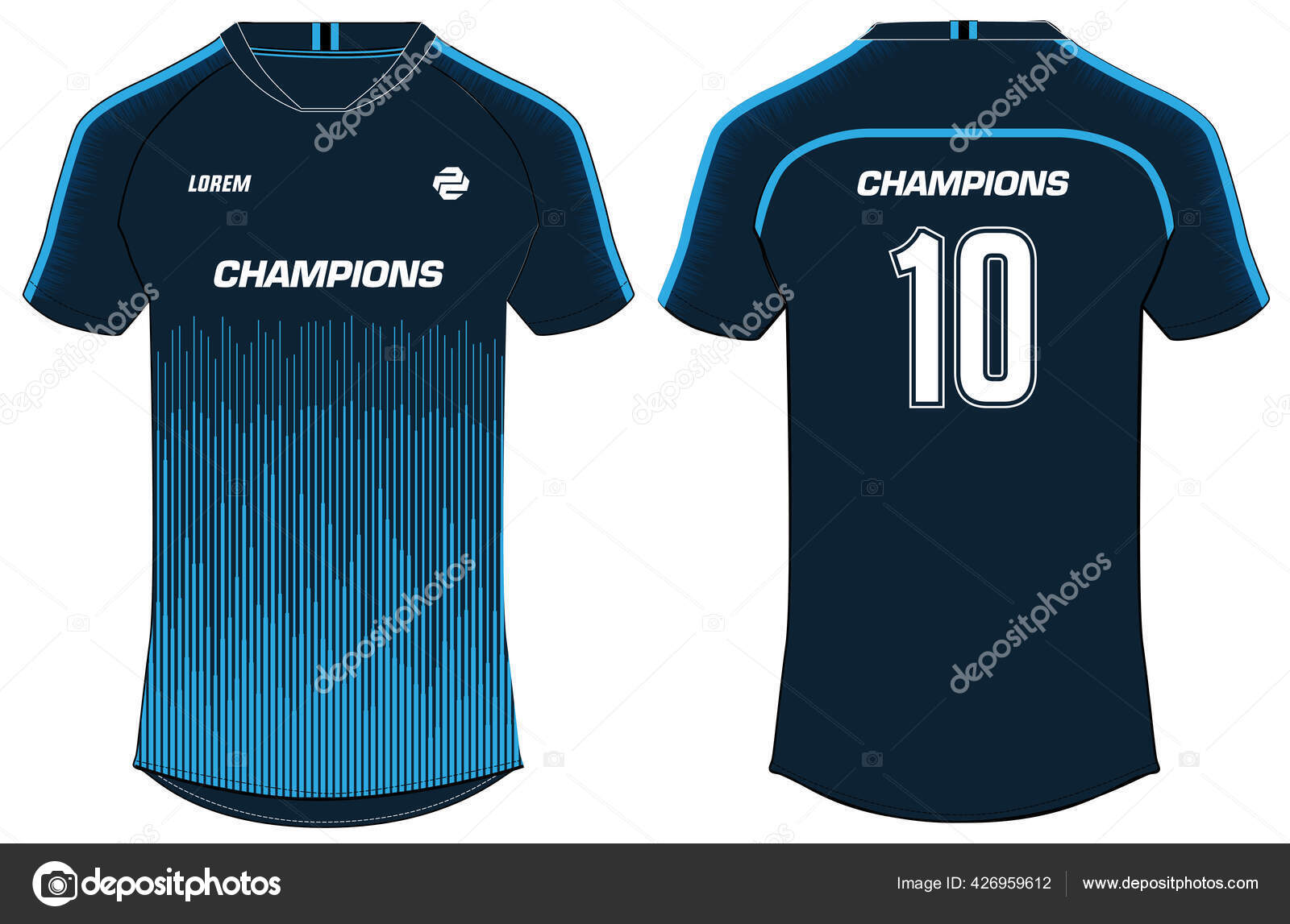 Sports Shirt Jersey Design Vector Template Sports Jersey Concept Front ...
