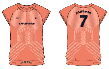 Kadın Spor tişörtü tasarım konsepti Illustration Vector şablonu kızlar için uygun futbol forması, netball forması, futbol forması, voleybol forması, tenis forması badminton forması. Tüm spor aktiviteleri için spor üniforma takımı