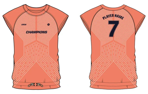 Dames Sport Shirt Jersey Ontwerp Concept Illustratie Vector Template Geschikt — Stockvector